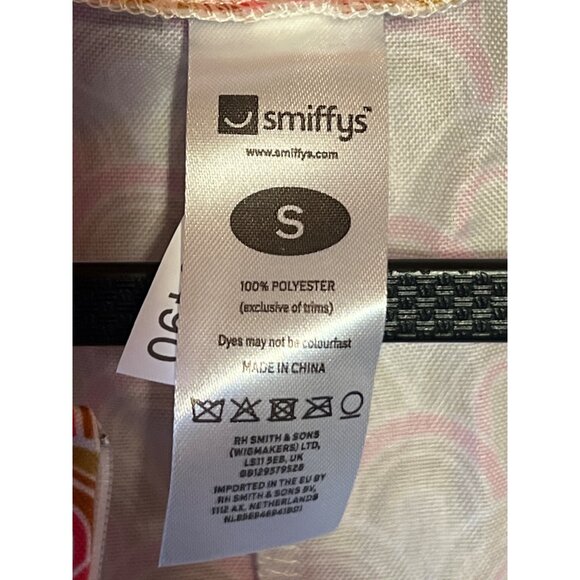 Authentic 70s Chic Costume Orange Jumpsuit Smiffys Retro Pattern Zip Closure Bel - Picture 8 of 8